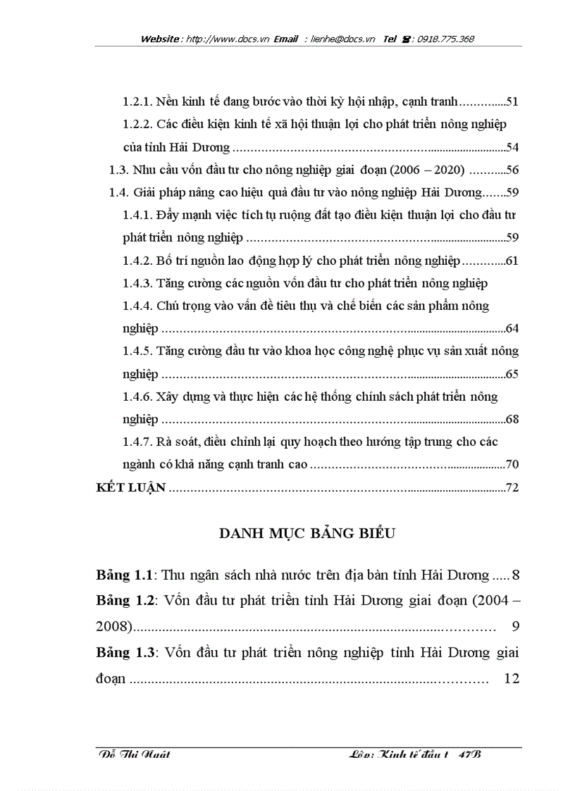 image for page Đầu tư phát triển nông nghiệp tỉnh Hải Dương Thực trạng và giải pháp
