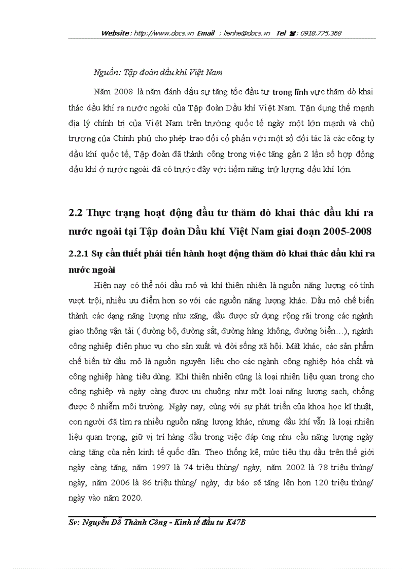 image for page FDI ra nước ngoài trong lĩnh vực thăm dò khai thác dầu khí tại Tập đoàn dầu khí Việt Nam Thực trạng và giải pháp