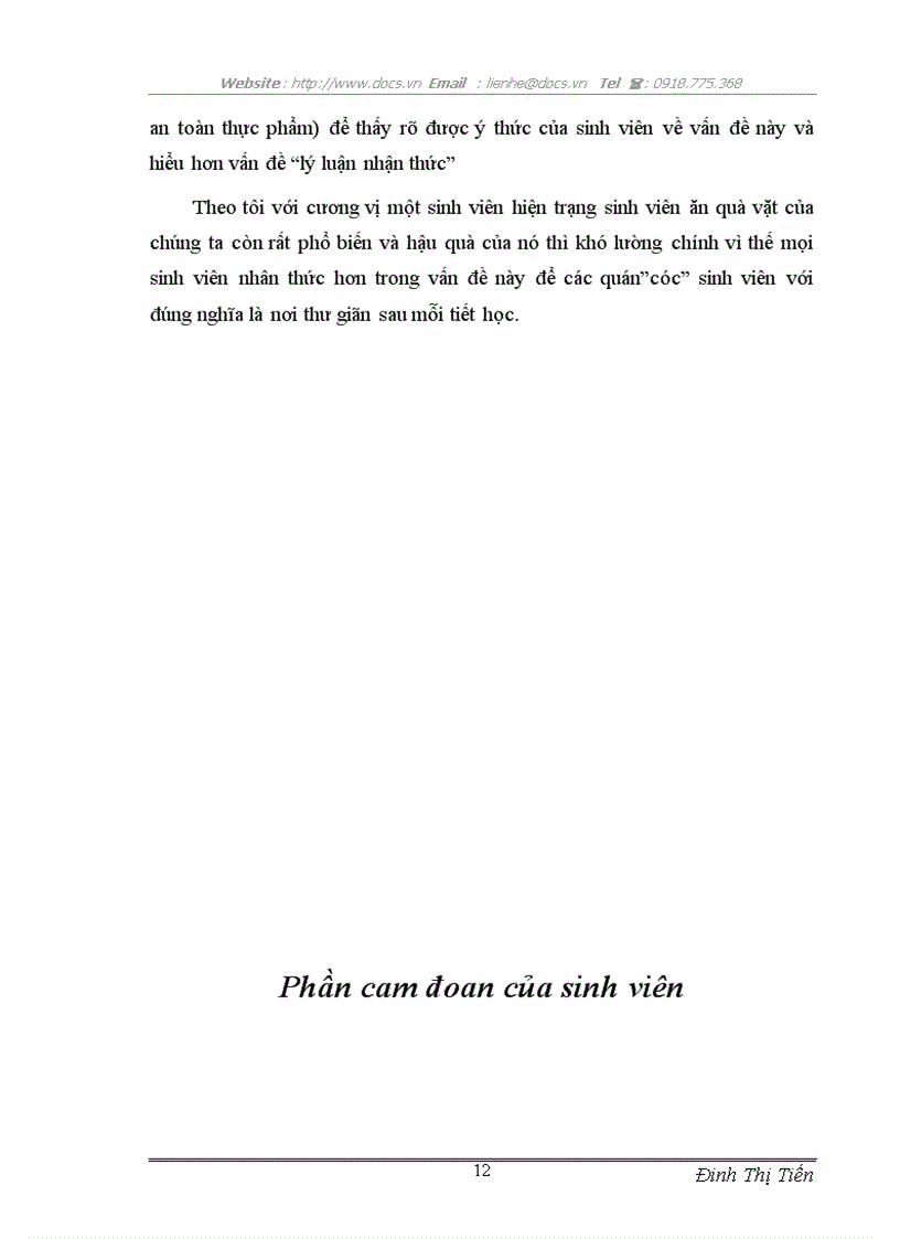 image for page Tình trạng sinh viên ăn quà vặt nhìn từ quá trình nhận thức