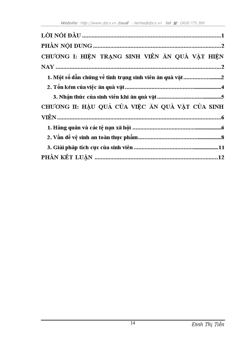 image for page Tình trạng sinh viên ăn quà vặt nhìn từ quá trình nhận thức