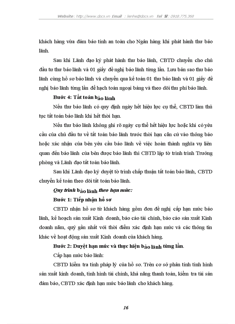 image for page Phát triển hoạT động bảo lãnh tại chi nhánh NH ĐT PT nam Hà Nội
