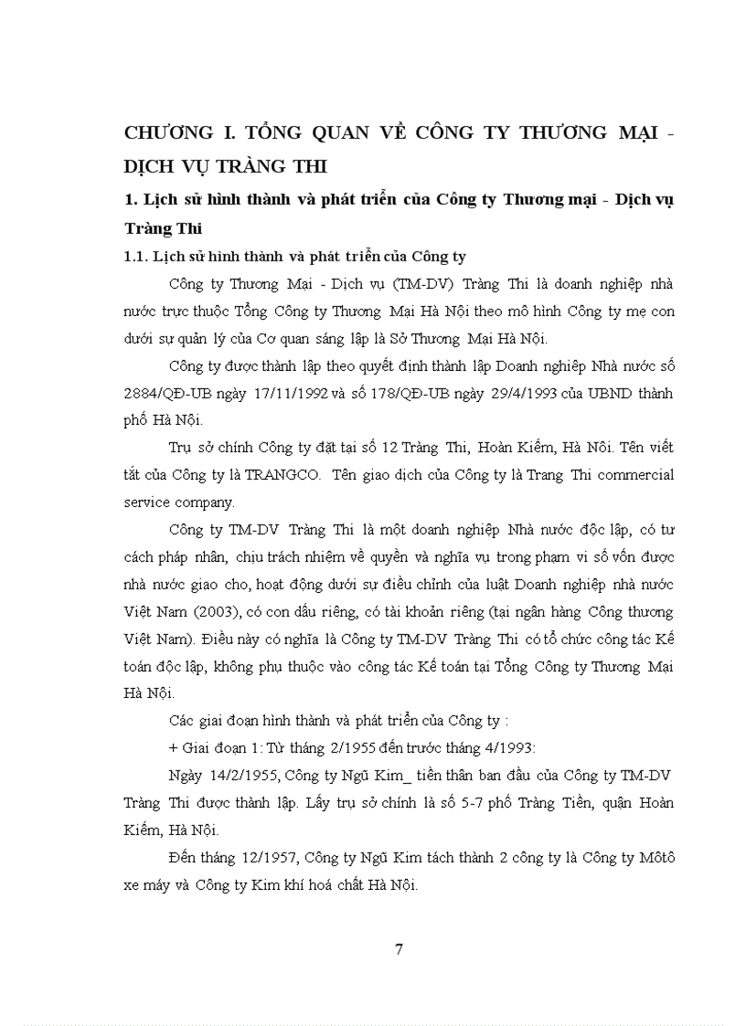 image for page Hoàn thiện kế toán tiêu thụ và xác định kết quả kinh doanh với việc nâng cao hiệu quả kinh doanh của Công ty Thương mại Dịch vụ Tràng Thi