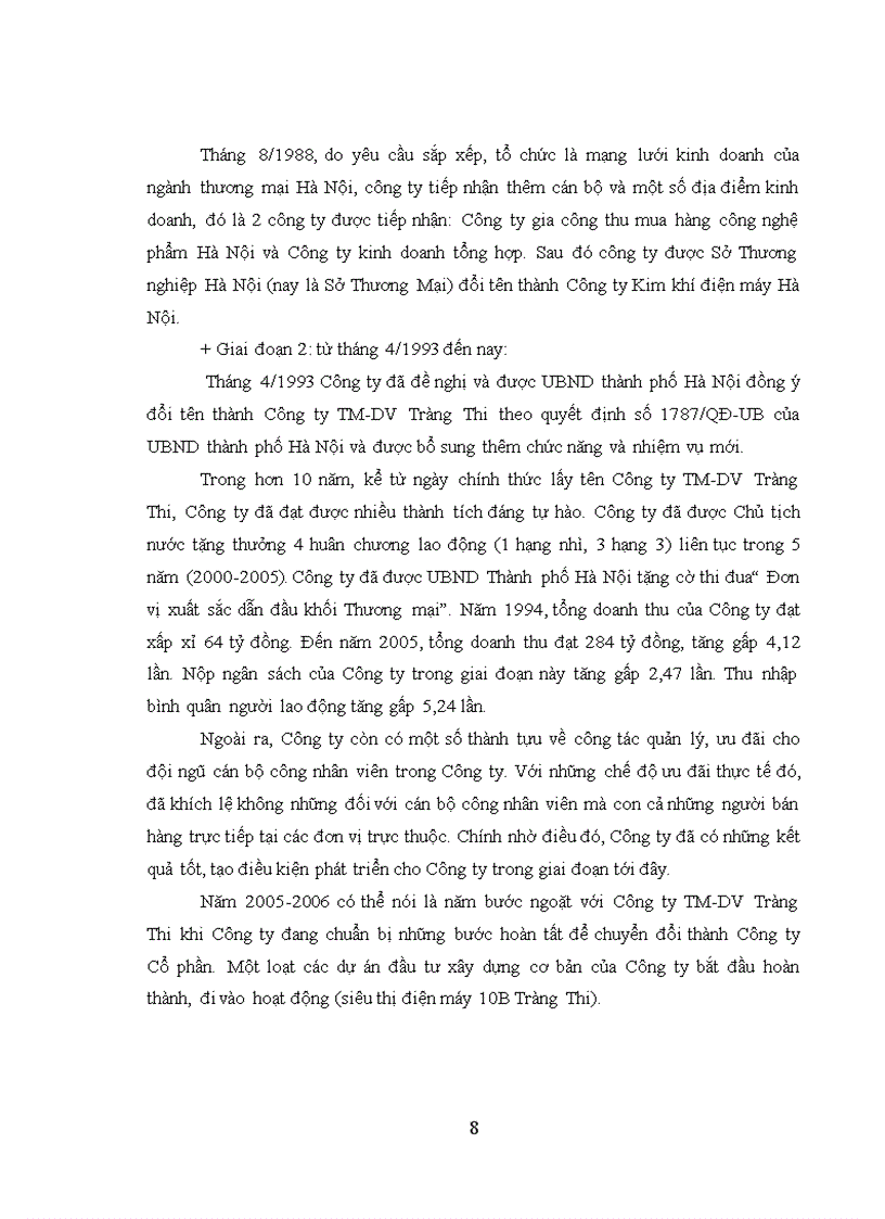 image for page Hoàn thiện kế toán tiêu thụ và xác định kết quả kinh doanh với việc nâng cao hiệu quả kinh doanh của Công ty Thương mại Dịch vụ Tràng Thi