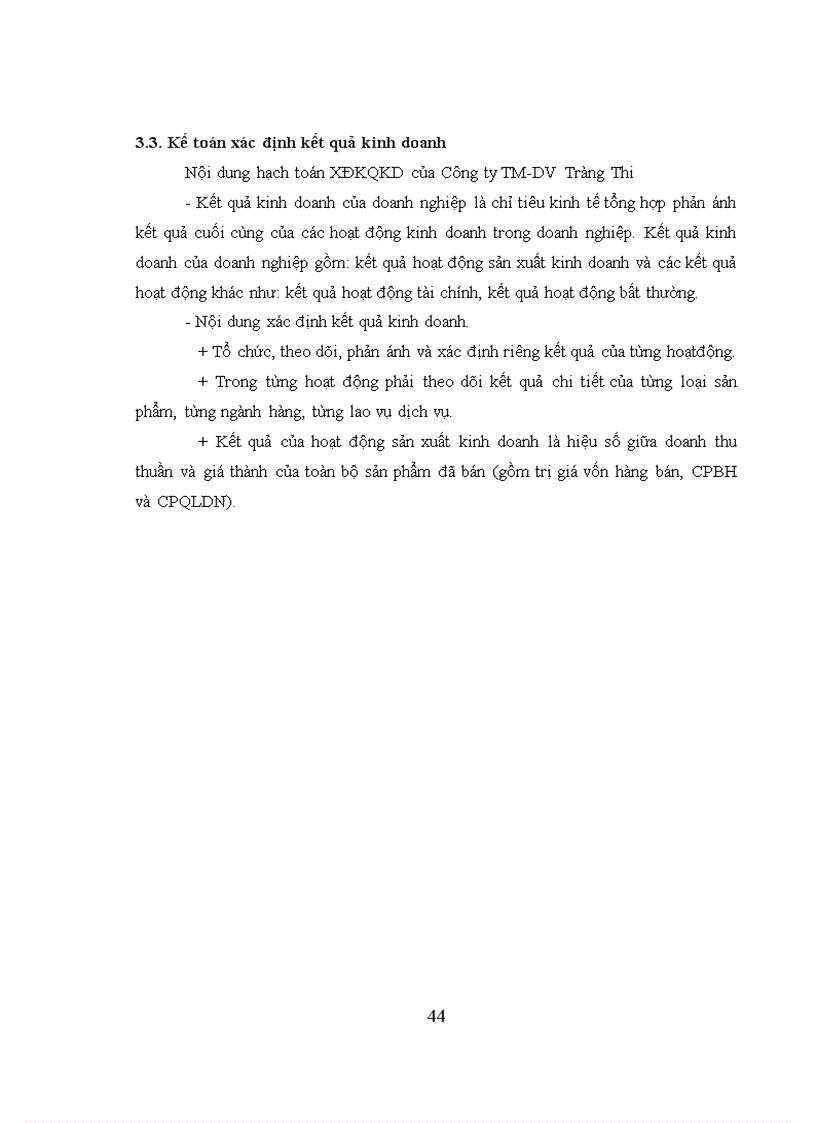 image for page Hoàn thiện kế toán tiêu thụ và xác định kết quả kinh doanh với việc nâng cao hiệu quả kinh doanh của Công ty Thương mại Dịch vụ Tràng Thi