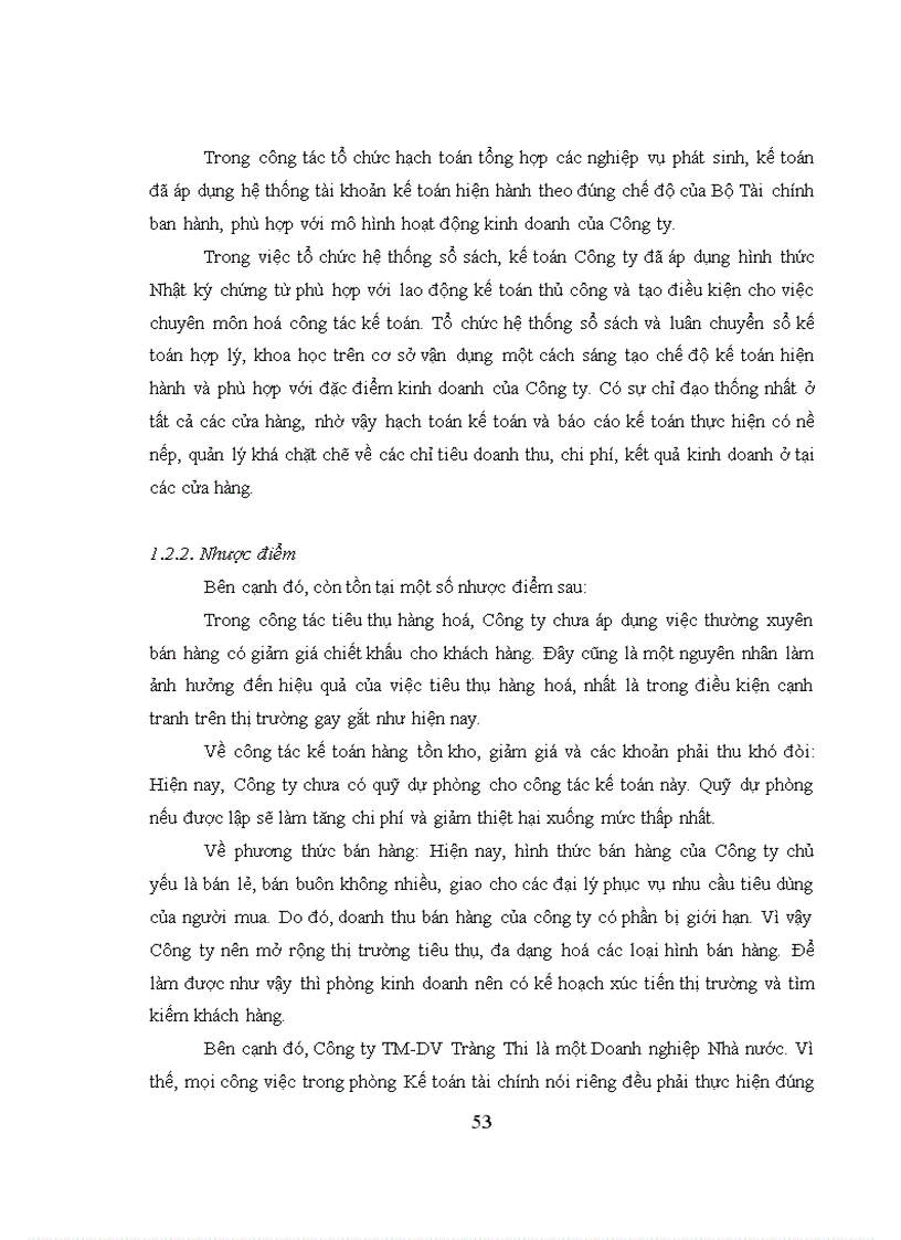 image for page Hoàn thiện kế toán tiêu thụ và xác định kết quả kinh doanh với việc nâng cao hiệu quả kinh doanh của Công ty Thương mại Dịch vụ Tràng Thi