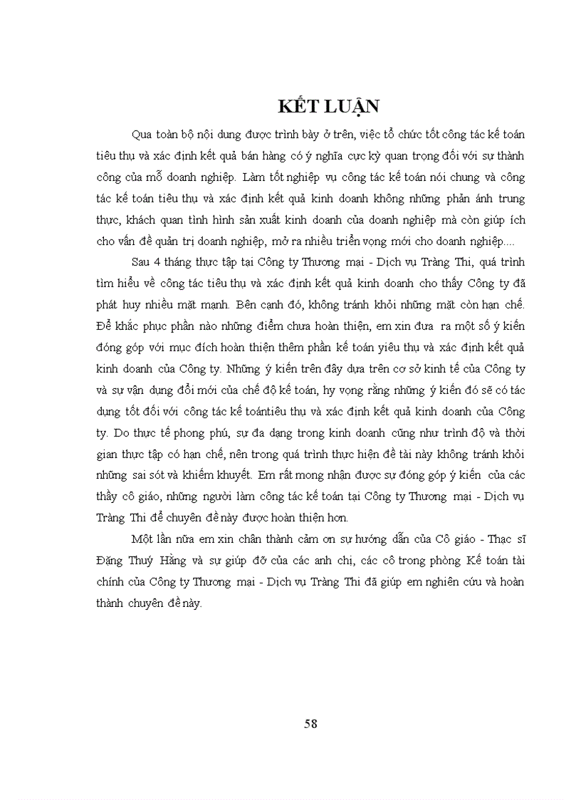 image for page Hoàn thiện kế toán tiêu thụ và xác định kết quả kinh doanh với việc nâng cao hiệu quả kinh doanh của Công ty Thương mại Dịch vụ Tràng Thi