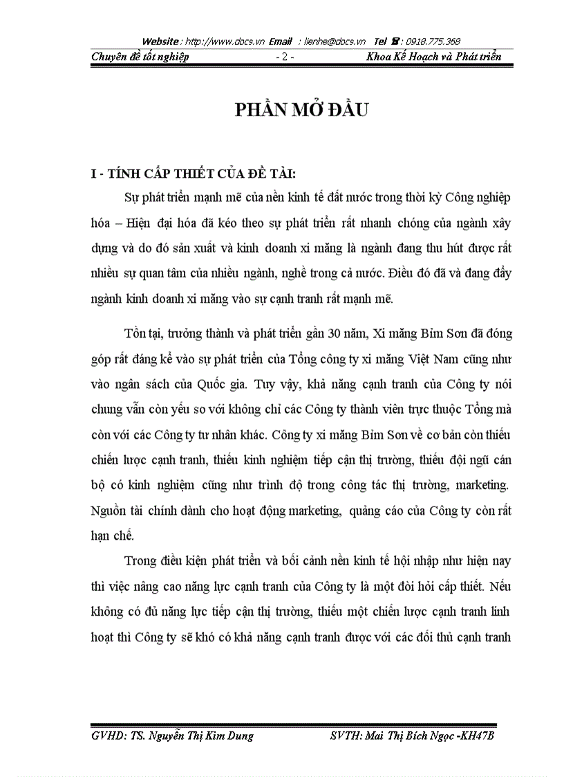 image for page Giải pháp nâng cao năng lực cạnh tranh của Công ty CP xi măng bỉm sơn trong giai đoạn sau cổ phần hoá