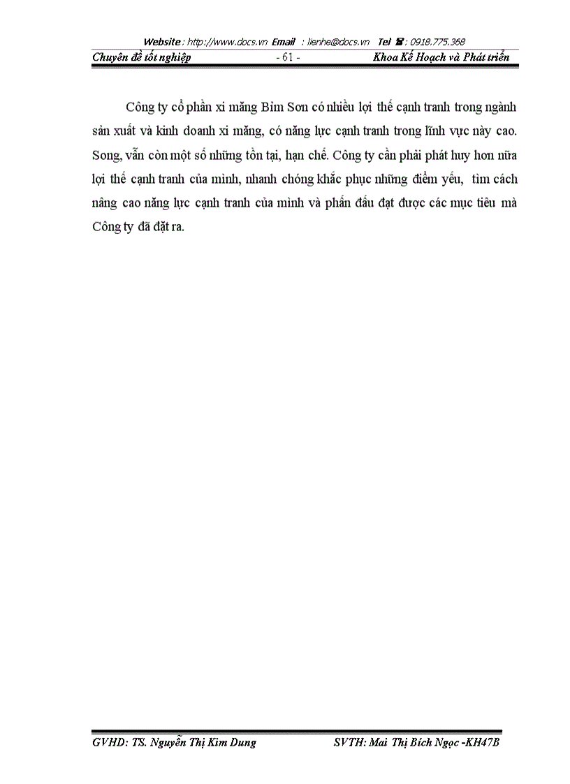 image for page Giải pháp nâng cao năng lực cạnh tranh của Công ty CP xi măng bỉm sơn trong giai đoạn sau cổ phần hoá