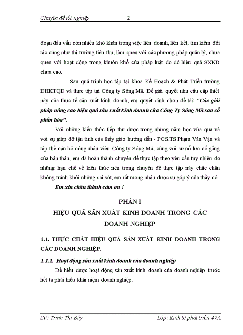 image for page Các giải pháp nâng cao hiệu quả sản xuất kinh doanh của Công ty Sông Mã sau cổ phần hoá