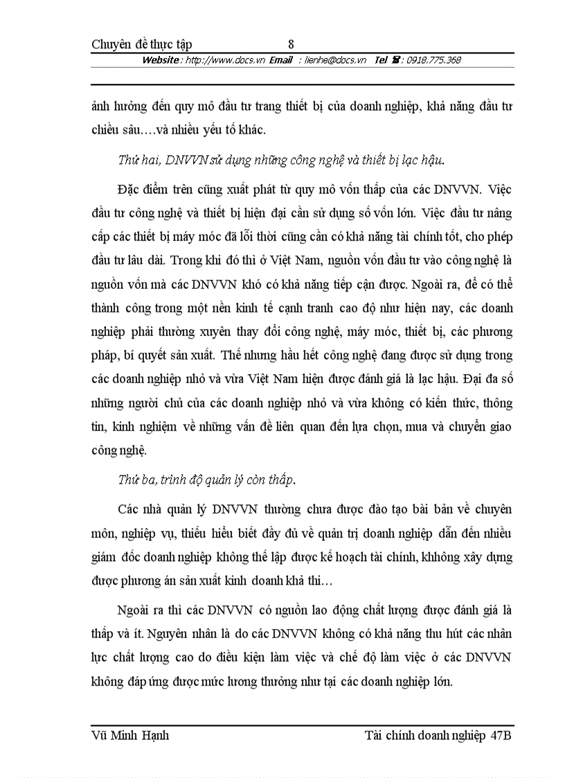 image for page Nâng cao chất lượng cho vay đối với doanh nghiệp vừa và nhỏ tại chi nhánh Láng Hạ Ngân hàng thương mại cổ phần Quân Đội
