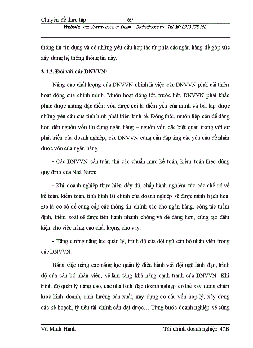 image for page Nâng cao chất lượng cho vay đối với doanh nghiệp vừa và nhỏ tại chi nhánh Láng Hạ Ngân hàng thương mại cổ phần Quân Đội