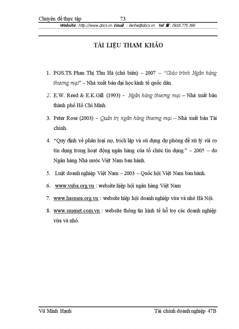 image for page Nâng cao chất lượng cho vay đối với doanh nghiệp vừa và nhỏ tại chi nhánh Láng Hạ Ngân hàng thương mại cổ phần Quân Đội