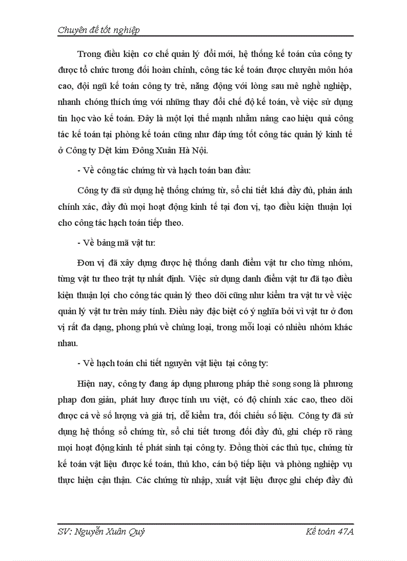 image for page Hoàn thiện kế toán nguyên vật liệu tại Công ty Dệt kim Đông Xuân Hà Nội