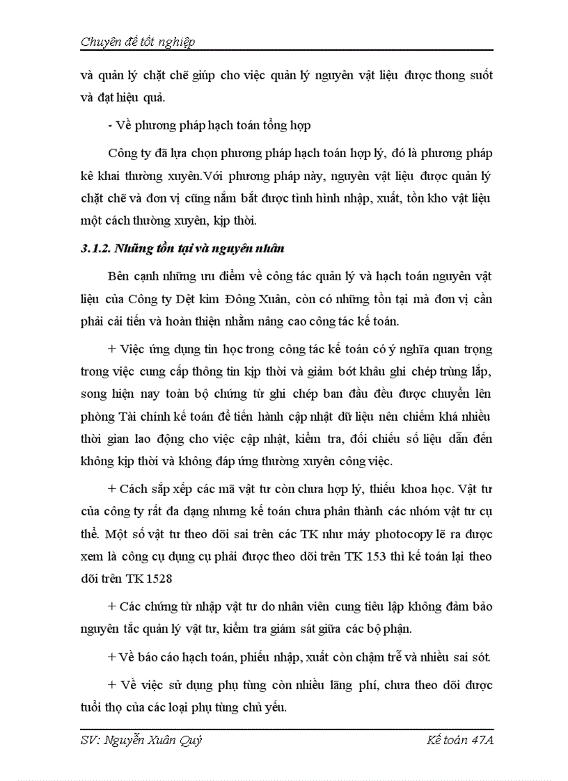 image for page Hoàn thiện kế toán nguyên vật liệu tại Công ty Dệt kim Đông Xuân Hà Nội