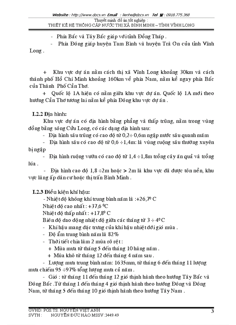 image for page Thiết kế cải tạo và mở rộng hệ thống cấp nước thị xã Bình Minh tỉnh Vĩnh Long