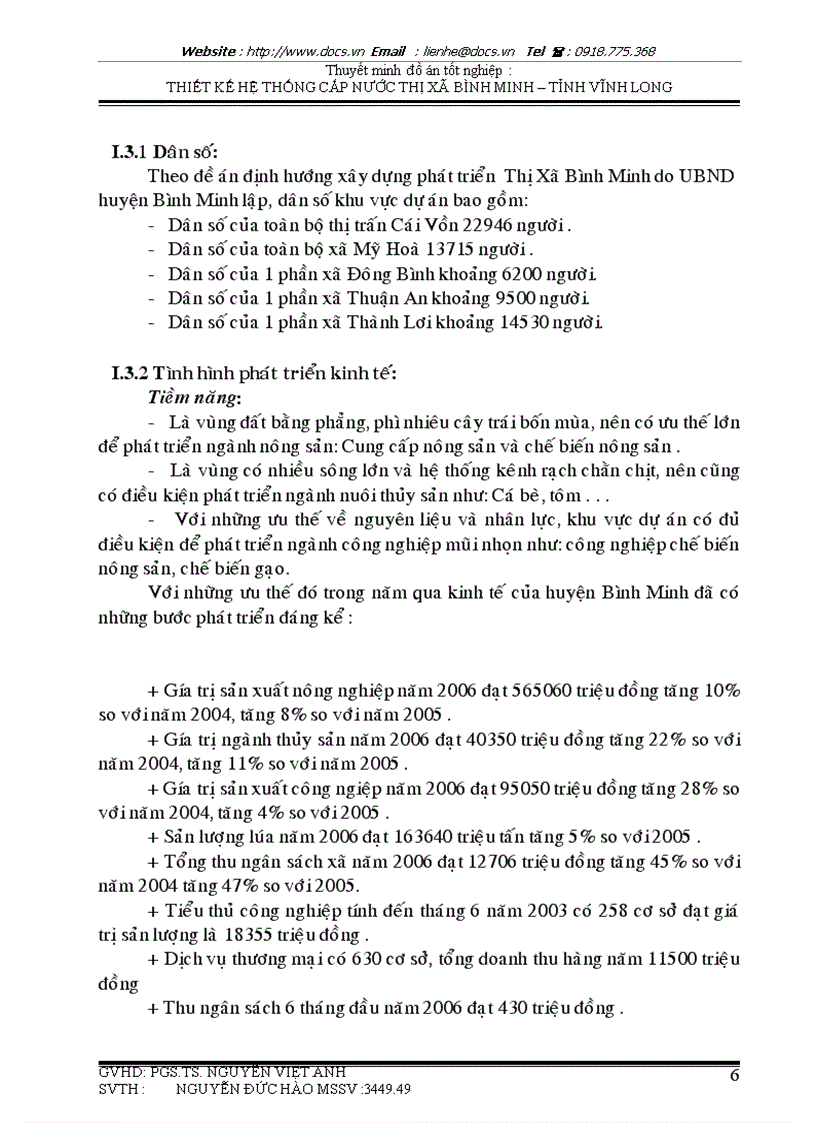 image for page Thiết kế cải tạo và mở rộng hệ thống cấp nước thị xã Bình Minh tỉnh Vĩnh Long