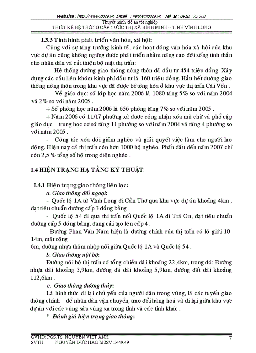 image for page Thiết kế cải tạo và mở rộng hệ thống cấp nước thị xã Bình Minh tỉnh Vĩnh Long