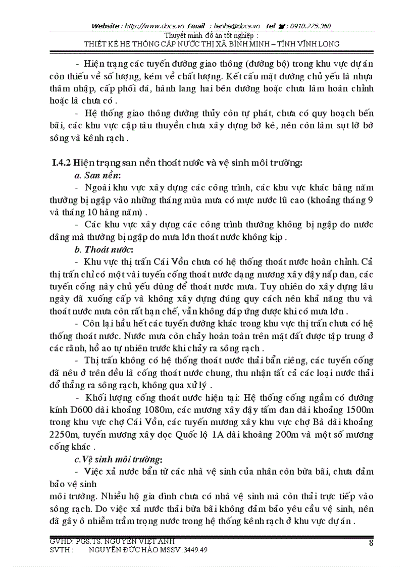 image for page Thiết kế cải tạo và mở rộng hệ thống cấp nước thị xã Bình Minh tỉnh Vĩnh Long