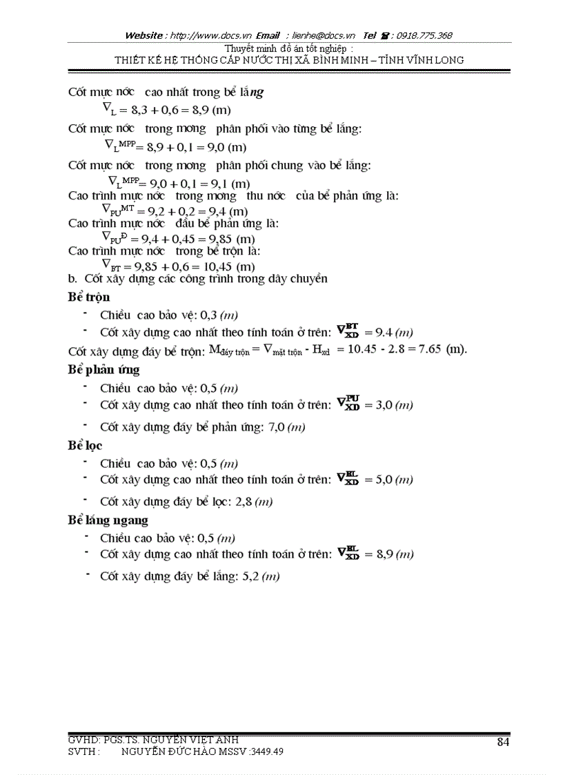 image for page Thiết kế cải tạo và mở rộng hệ thống cấp nước thị xã Bình Minh tỉnh Vĩnh Long