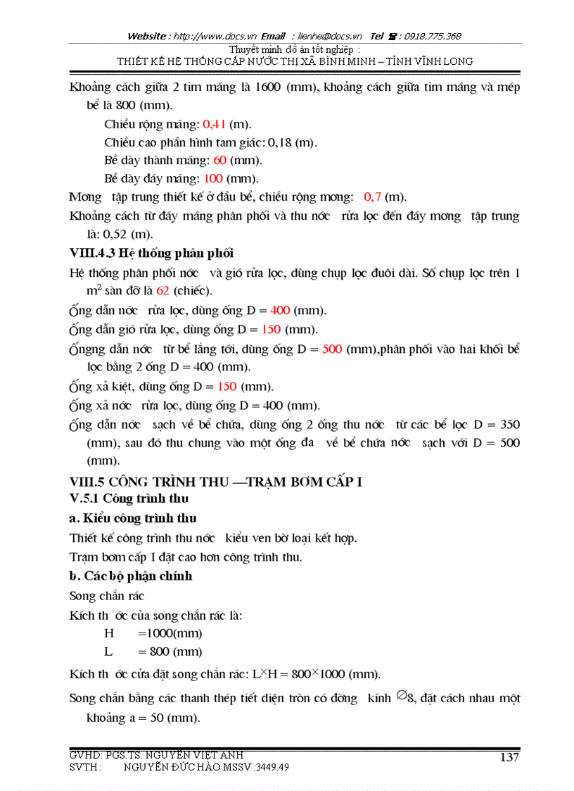 image for page Thiết kế cải tạo và mở rộng hệ thống cấp nước thị xã Bình Minh tỉnh Vĩnh Long