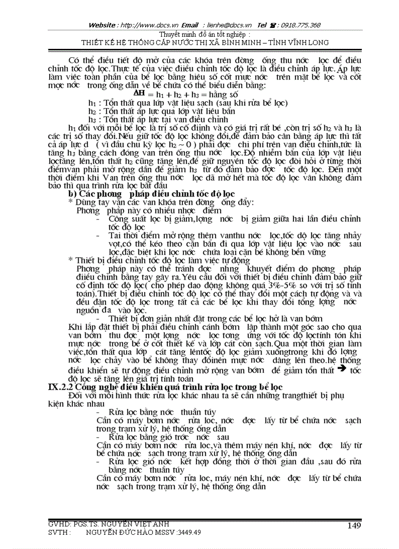 image for page Thiết kế cải tạo và mở rộng hệ thống cấp nước thị xã Bình Minh tỉnh Vĩnh Long