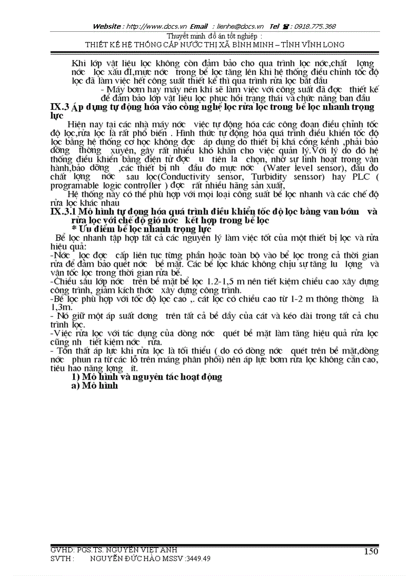 image for page Thiết kế cải tạo và mở rộng hệ thống cấp nước thị xã Bình Minh tỉnh Vĩnh Long