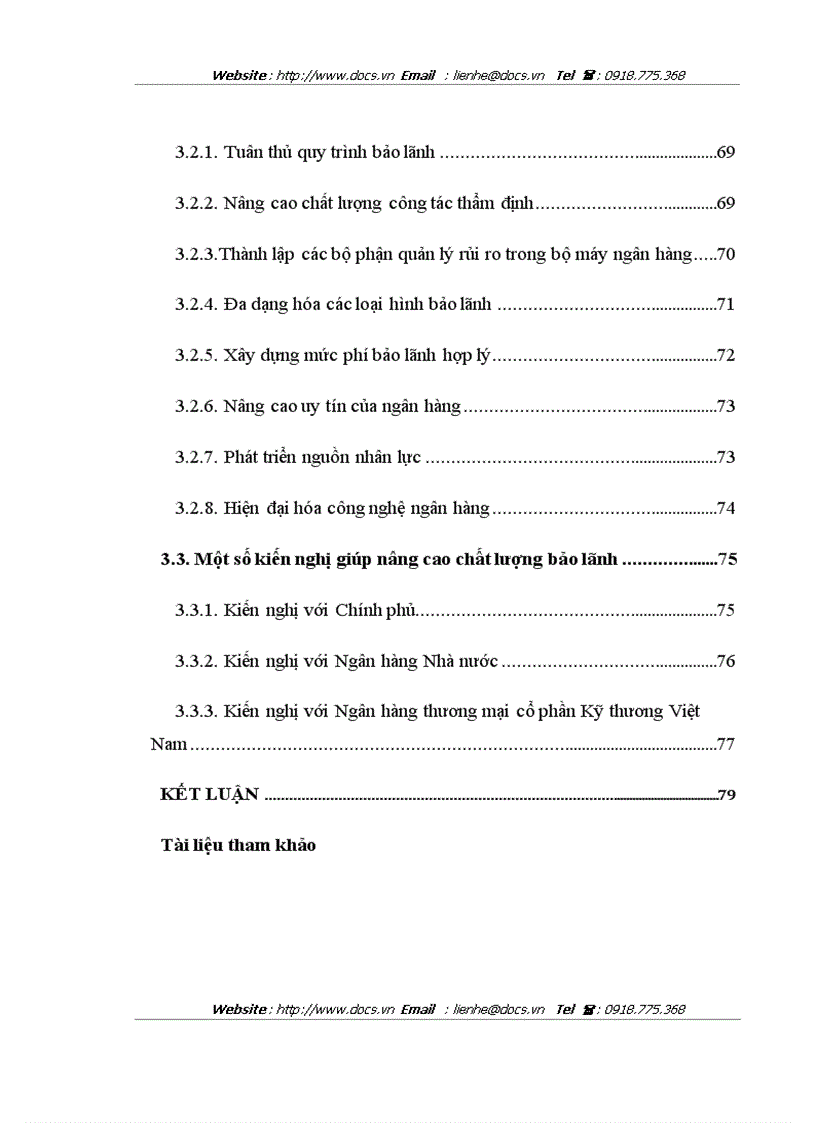 image for page Nâng cao chất lượng bảo lãnh tại ngânhàng NHTMCP Kỹ Thương TechcomBank Việt Nam