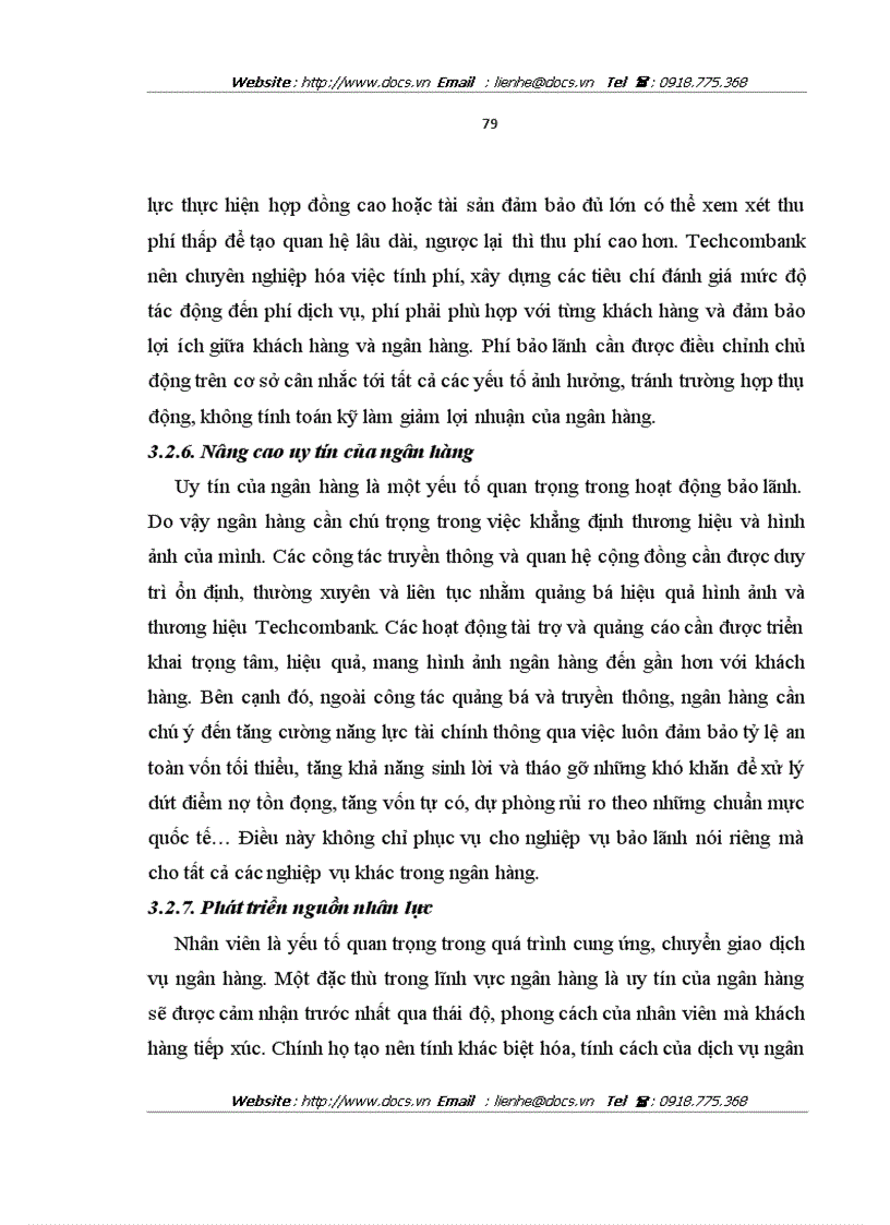 image for page Nâng cao chất lượng bảo lãnh tại ngânhàng NHTMCP Kỹ Thương TechcomBank Việt Nam