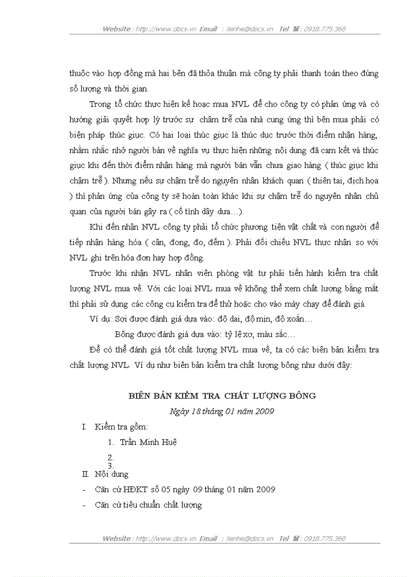 image for page Hoạt động mua nguyên vật liệu ở công ty TNHH Nhà nước một thành viên Dệt 19 5 Hà Nội