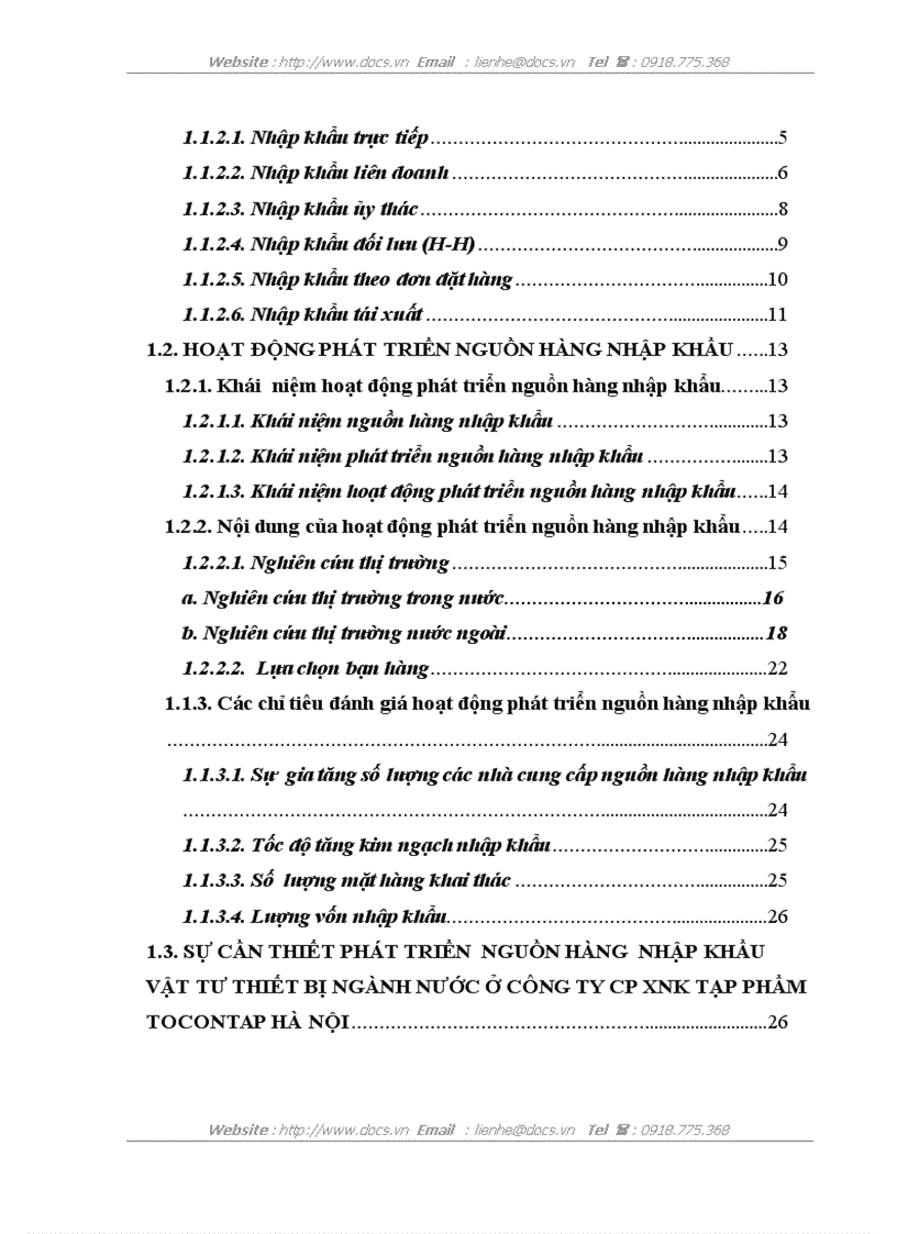 image for page Hoạt động phát triển nguồn hàng nhập khẩu vật tư thiết bị ngành nước ở công ty cổ phần xnk tạp phẩm tocontap hà nội