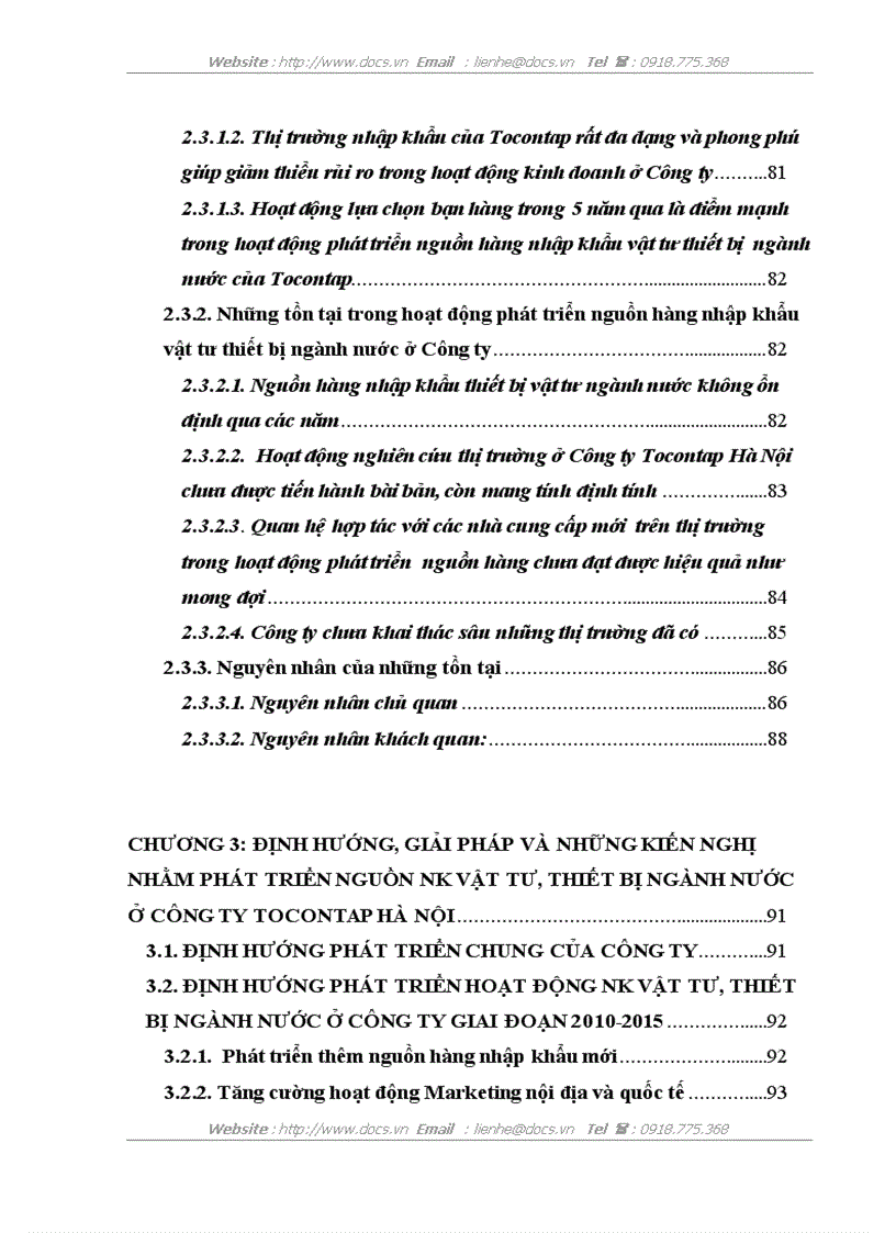 image for page Hoạt động phát triển nguồn hàng nhập khẩu vật tư thiết bị ngành nước ở công ty cổ phần xnk tạp phẩm tocontap hà nội