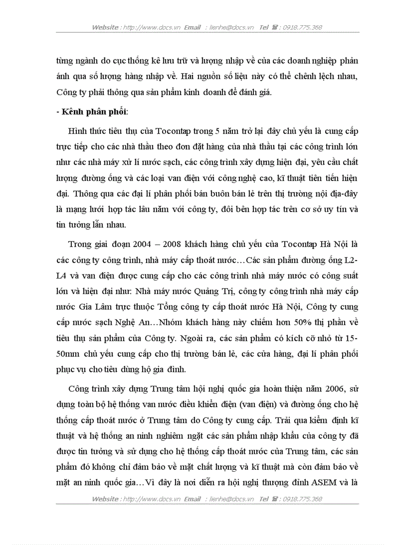 image for page Hoạt động phát triển nguồn hàng nhập khẩu vật tư thiết bị ngành nước ở công ty cổ phần xnk tạp phẩm tocontap hà nội
