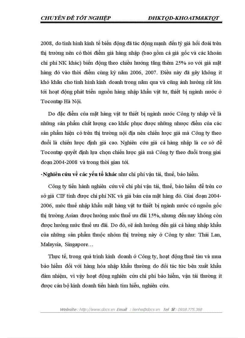 image for page Hoạt động phát triển nguồn hàng nhập khẩu vật tư thiết bị ngành nước ở công ty cổ phần xnk tạp phẩm tocontap hà nội