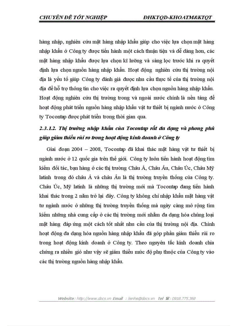 image for page Hoạt động phát triển nguồn hàng nhập khẩu vật tư thiết bị ngành nước ở công ty cổ phần xnk tạp phẩm tocontap hà nội