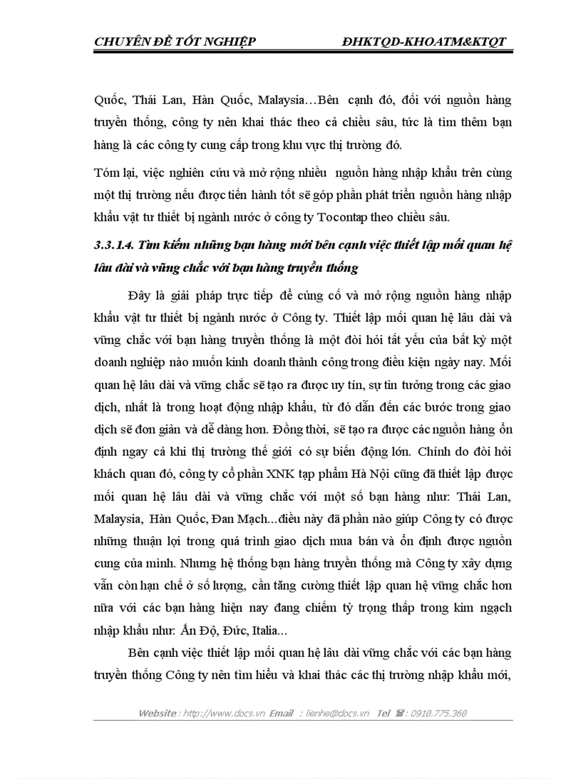 image for page Hoạt động phát triển nguồn hàng nhập khẩu vật tư thiết bị ngành nước ở công ty cổ phần xnk tạp phẩm tocontap hà nội