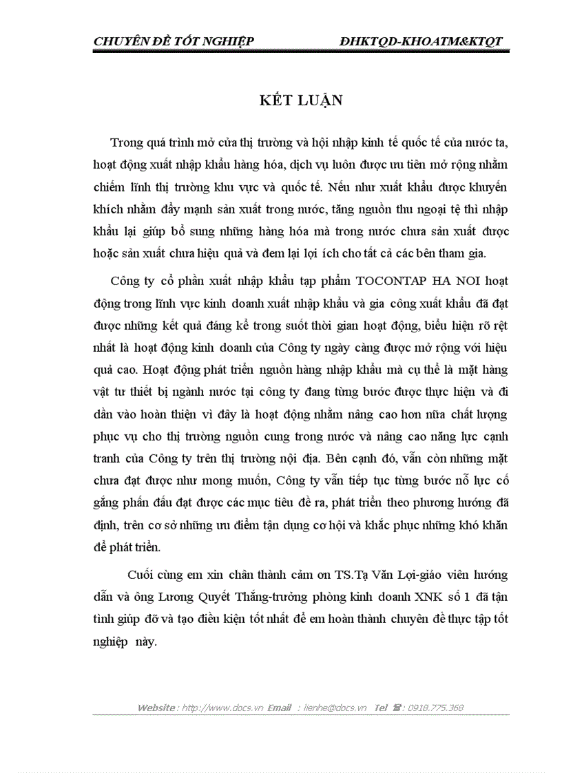 image for page Hoạt động phát triển nguồn hàng nhập khẩu vật tư thiết bị ngành nước ở công ty cổ phần xnk tạp phẩm tocontap hà nội
