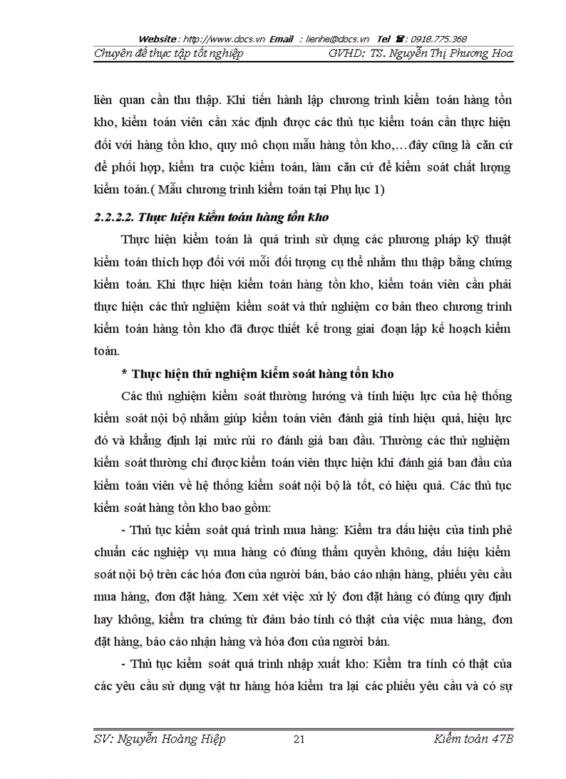 image for page Chu trình kiểm toán hàng tồn kho trong kiểm toán báo cáo tài chính do Công ty TNHH kiểm toán và dịch vụ tin học TP HCM chi nhánh Hà Nội thực hiện
