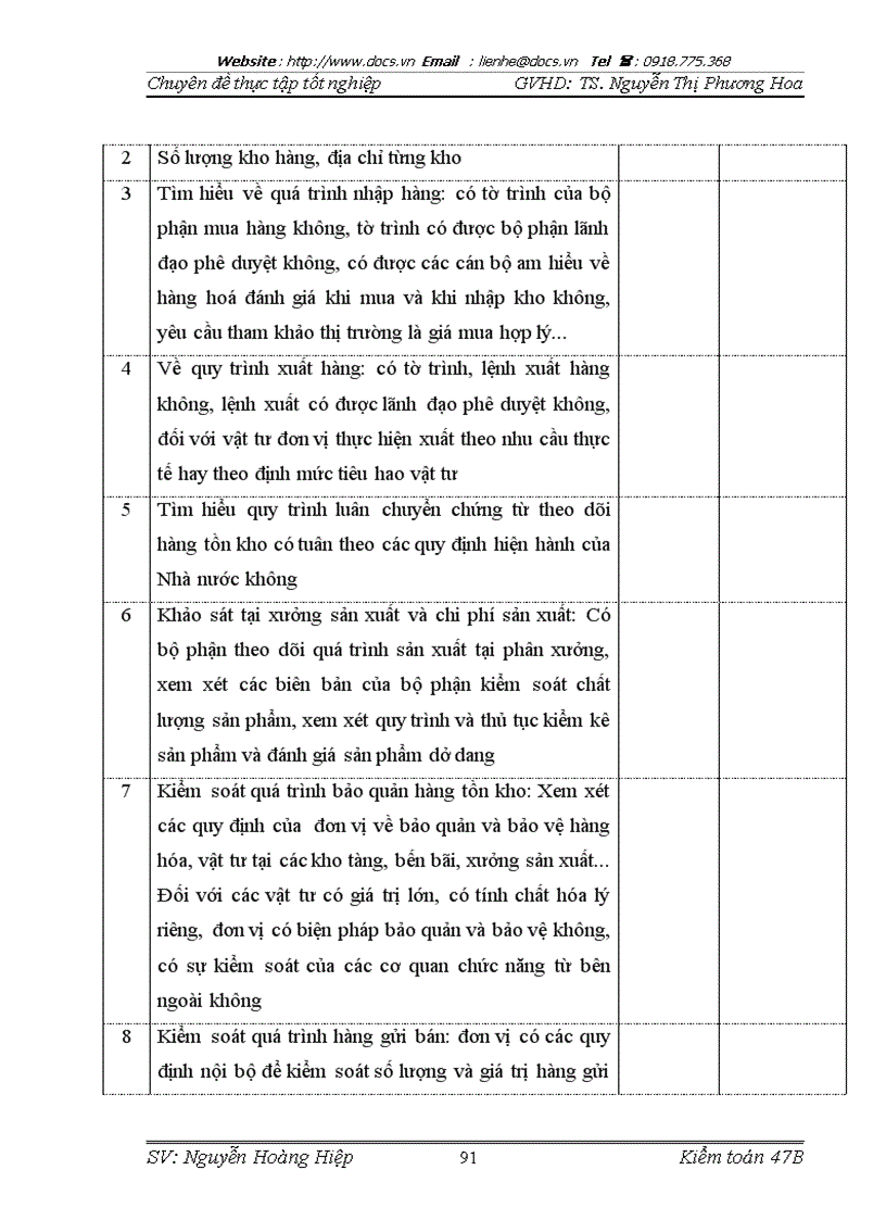 image for page Chu trình kiểm toán hàng tồn kho trong kiểm toán báo cáo tài chính do Công ty TNHH kiểm toán và dịch vụ tin học TP HCM chi nhánh Hà Nội thực hiện