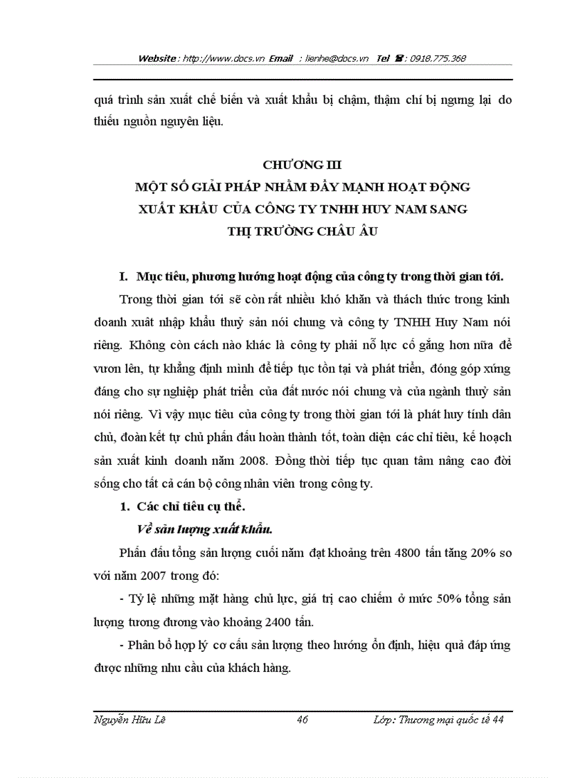 image for page Một số giải pháp nhằm đẩy mạnh xuất khẩu thuỷ sản của công ty TNHH Huy Nam sang thị trường Châu Âu