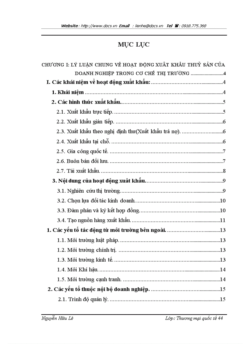 image for page Một số giải pháp nhằm đẩy mạnh xuất khẩu thuỷ sản của công ty TNHH Huy Nam sang thị trường Châu Âu