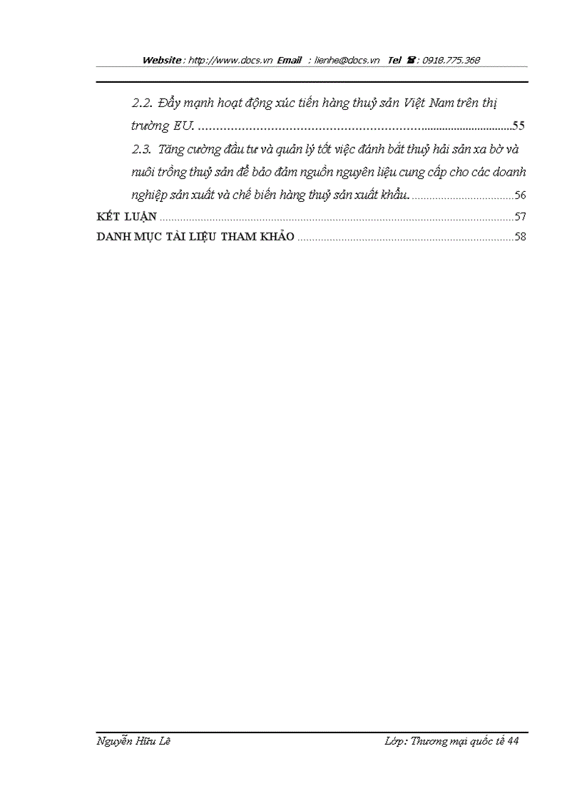 image for page Một số giải pháp nhằm đẩy mạnh xuất khẩu thuỷ sản của công ty TNHH Huy Nam sang thị trường Châu Âu