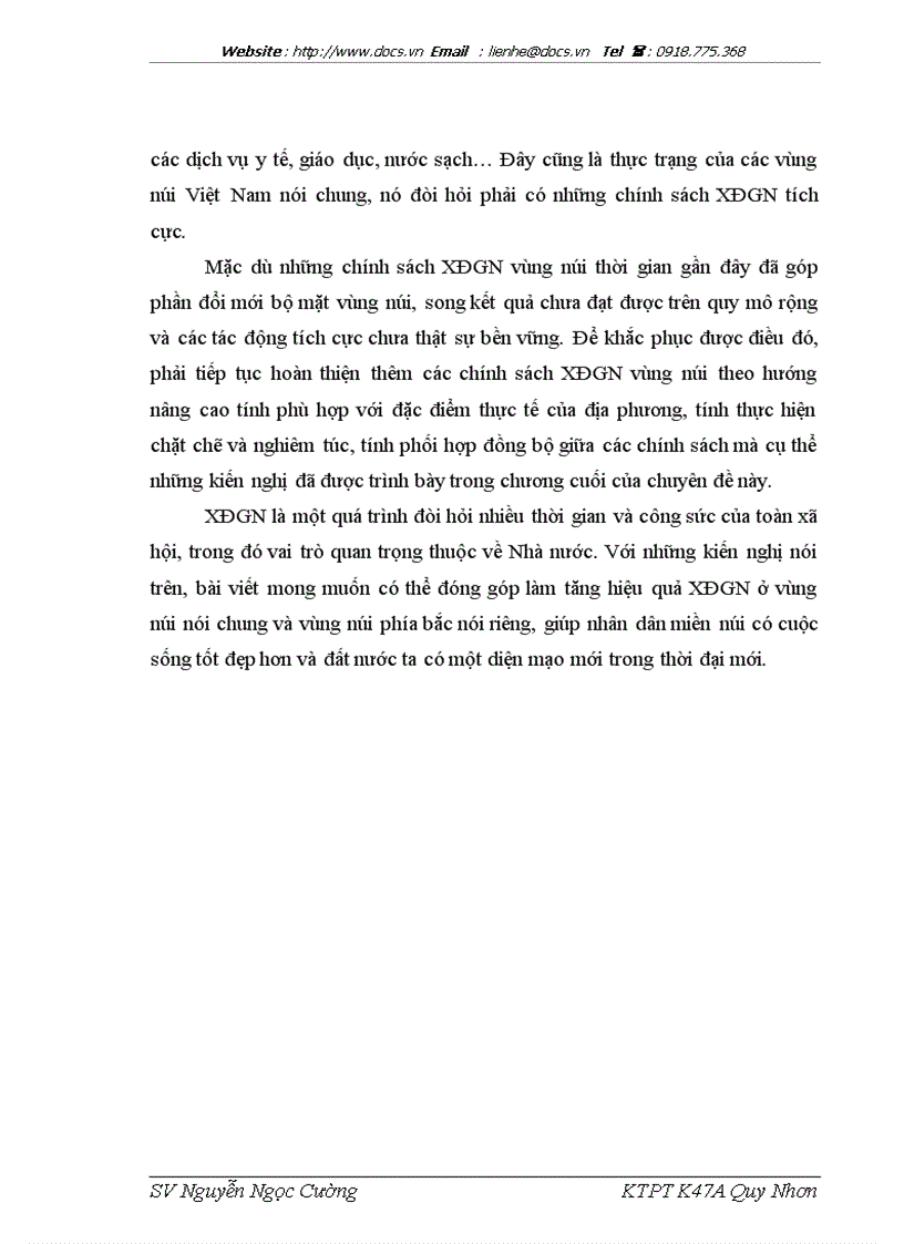 image for page Tình trạng nghèo đói ở vùng núi phía bắc nước ta trong những năm gần đây và một số kiến nghị đối với công tác xóa đói giảm nghèo ở vùng núi của Nhà nư