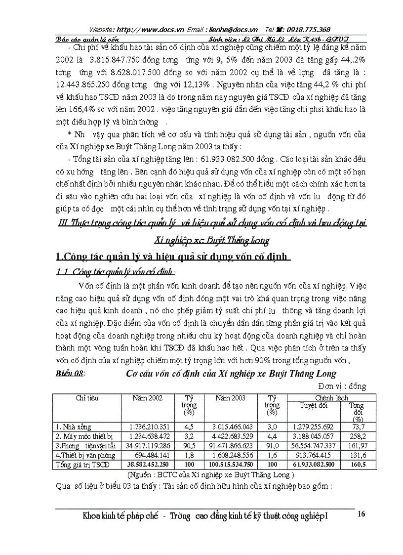 image for page Báo cáo về công tác quản lý tại Xí nghiệp xe Buýt Thăng Long