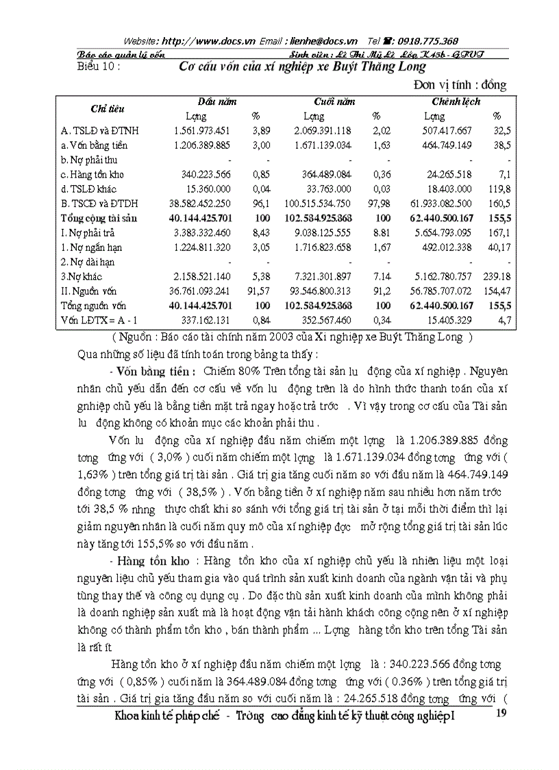 image for page Báo cáo về công tác quản lý tại Xí nghiệp xe Buýt Thăng Long