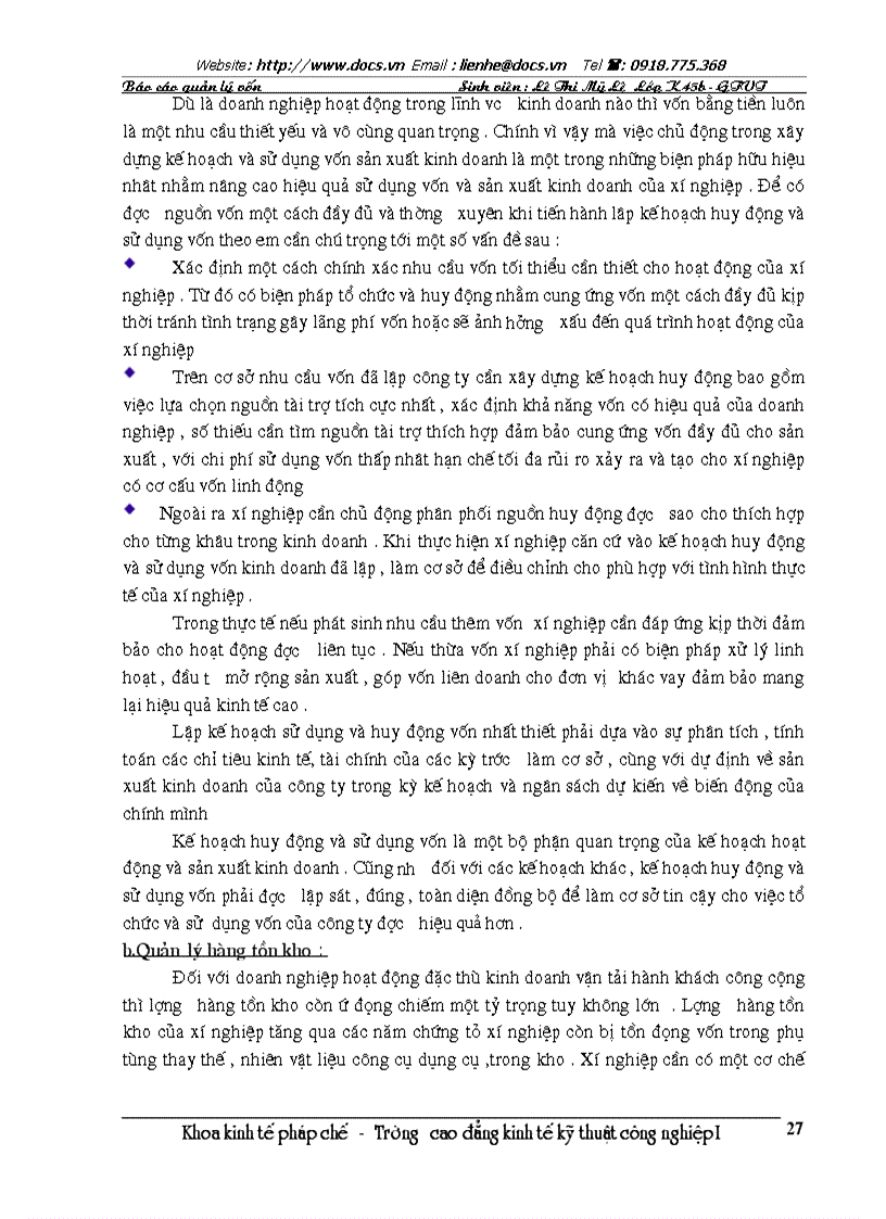 image for page Báo cáo về công tác quản lý tại Xí nghiệp xe Buýt Thăng Long