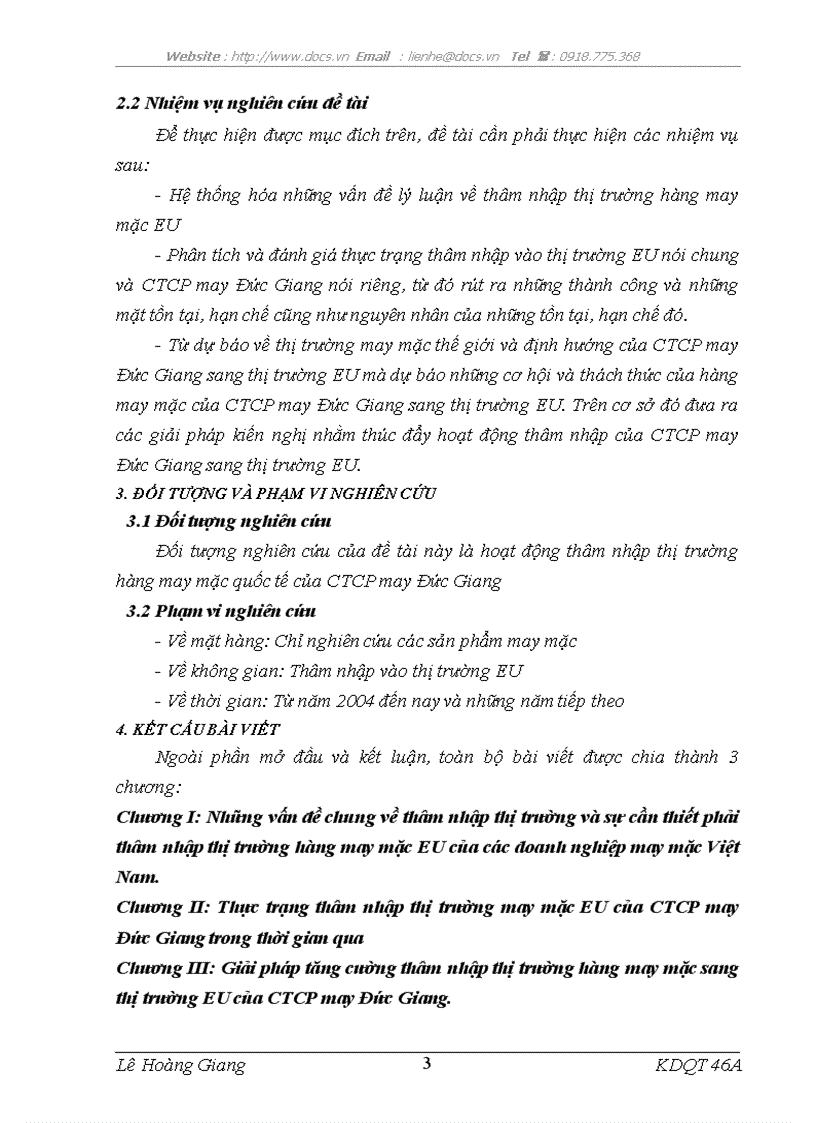 image for page Hoạt động thâm nhập thị trường EU của CTCP may Đức Giang Thực trạng và giải pháp