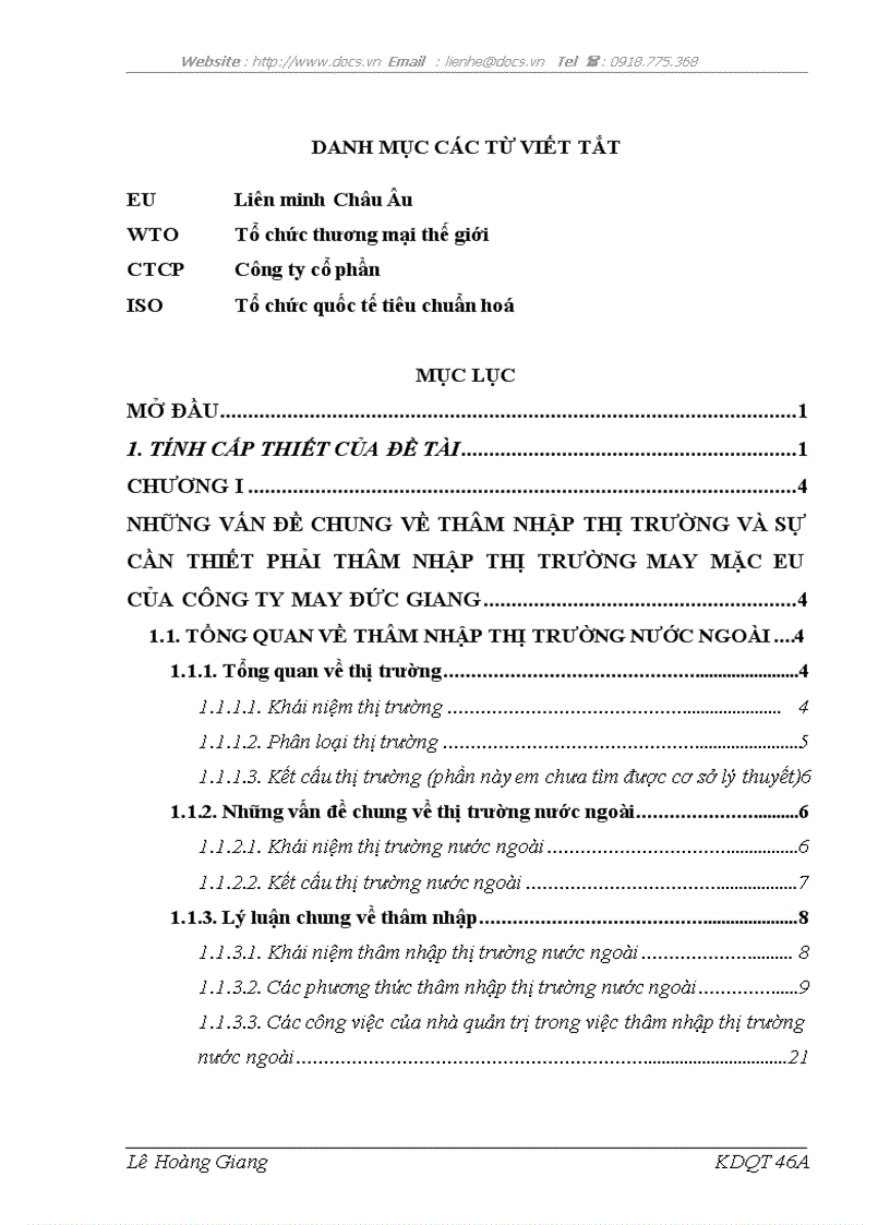 image for page Hoạt động thâm nhập thị trường EU của CTCP may Đức Giang Thực trạng và giải pháp