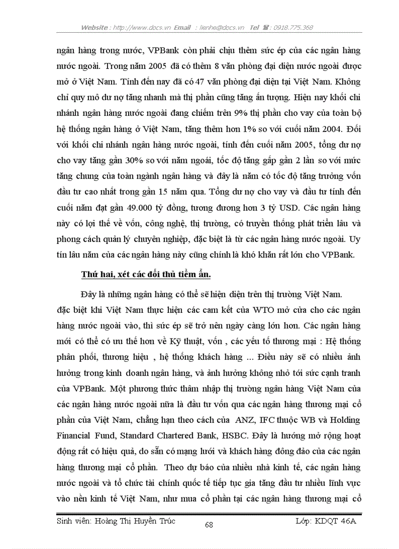 image for page Nâng cao sức cạnh tranh dịch vụ ngân hàng vpbank trên thị trường việt nam trong điều kiện việt nam là thành viên chính thức của wto