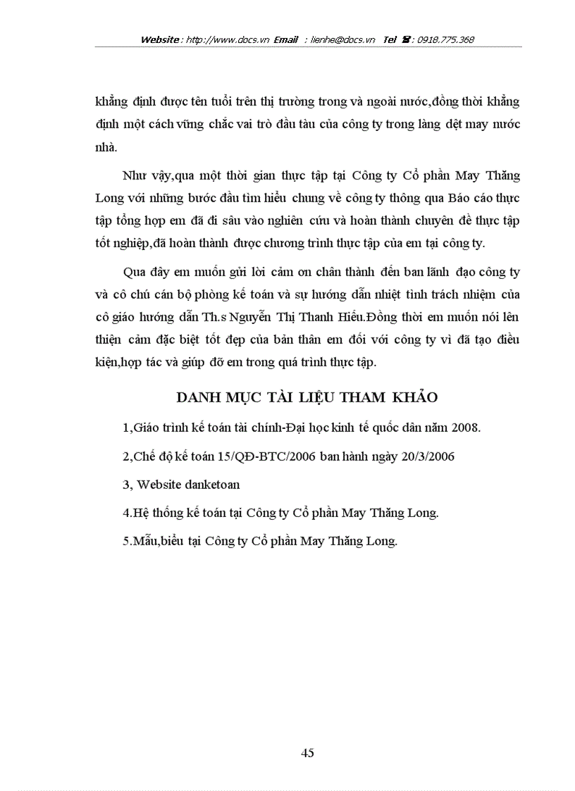 image for page Hoàn thiện kế toán nguyên vật liệu tại Công ty Cổ phần May Thăng Long