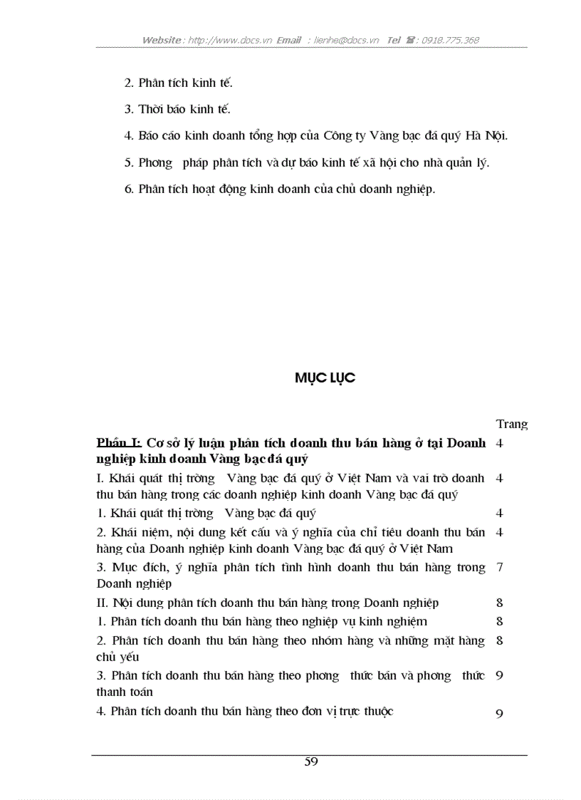image for page Phân tích tình hình doanh thu bán hàng và các biện pháp không ngừng tăng doanh thu bán hàng ở Công ty Vàng Bạc Đá Quý Hà Nội